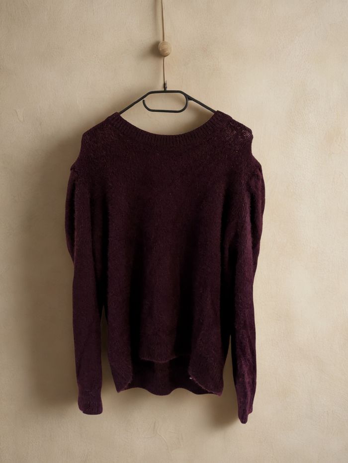 Pull doux bordeaux