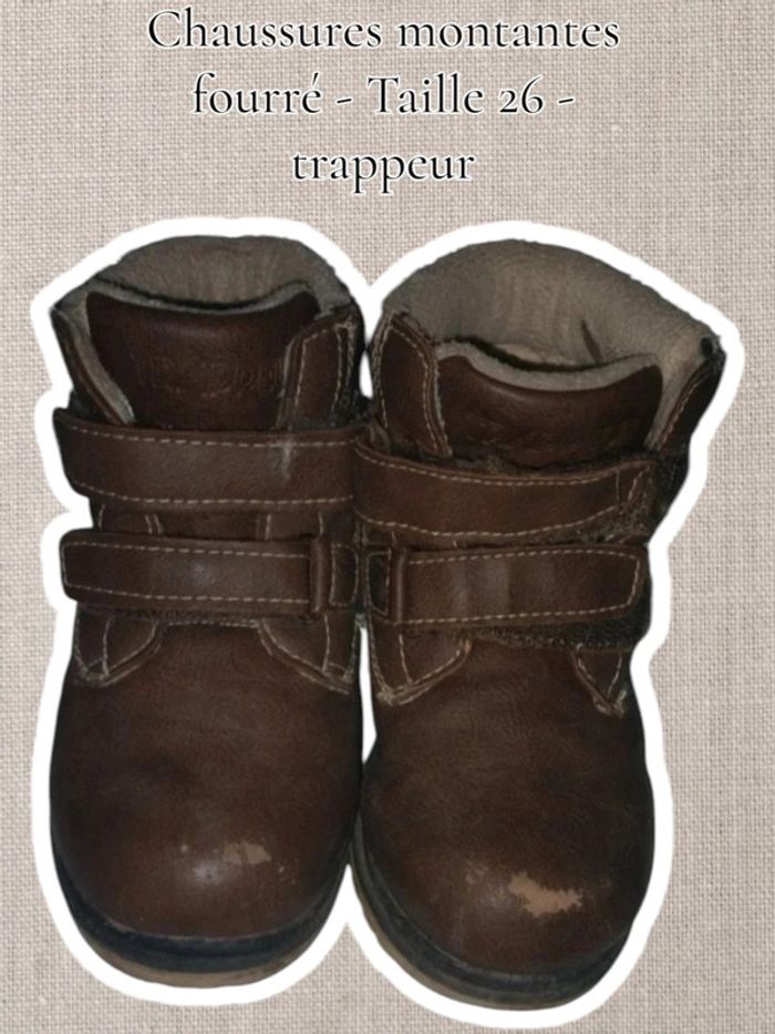 Chaussures montantes fourré - Taille 26 - trappeur