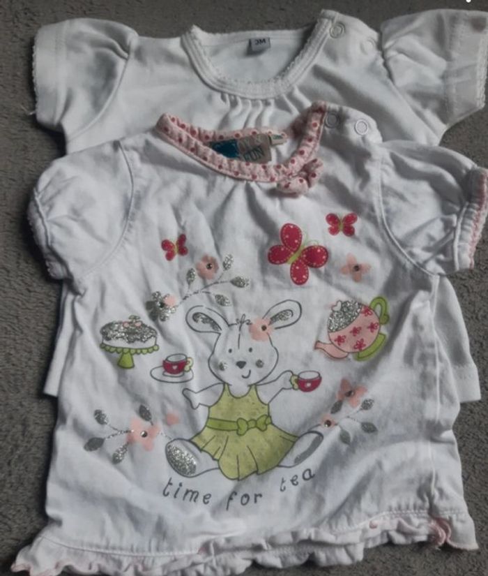 Lot de 2 tee-shirts 3 mois
