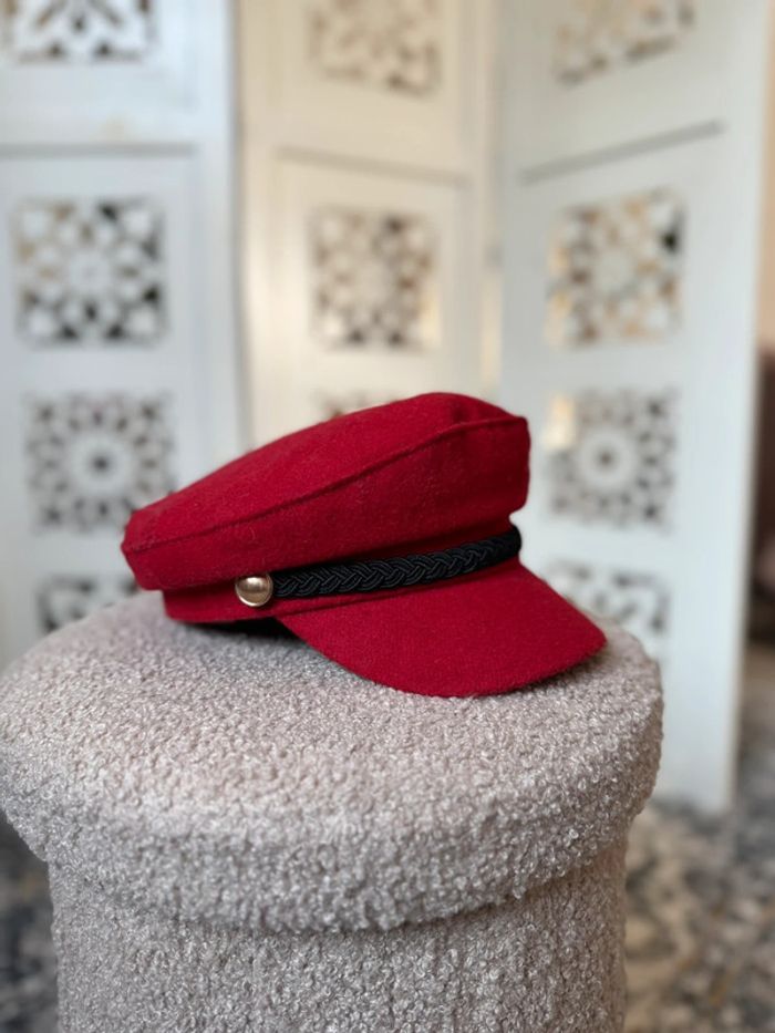 Casquette béret gavroche rouge Zara Taille S