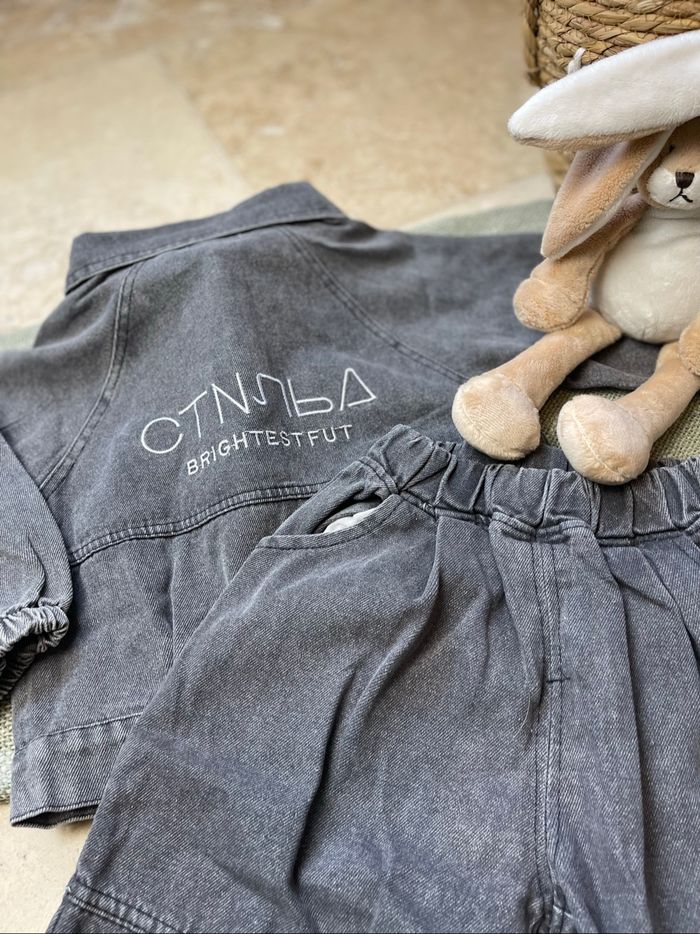 Ensemble sportwear garçon – veste en jean, pantalon cargo et pull manches longues - photo numéro 5