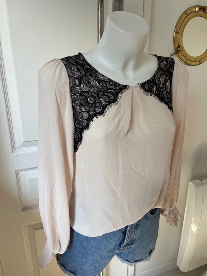 Blouse beige dentelle - photo numéro 5