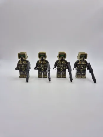 Figurines type lego 4 scout troopers stormtroopers star wars