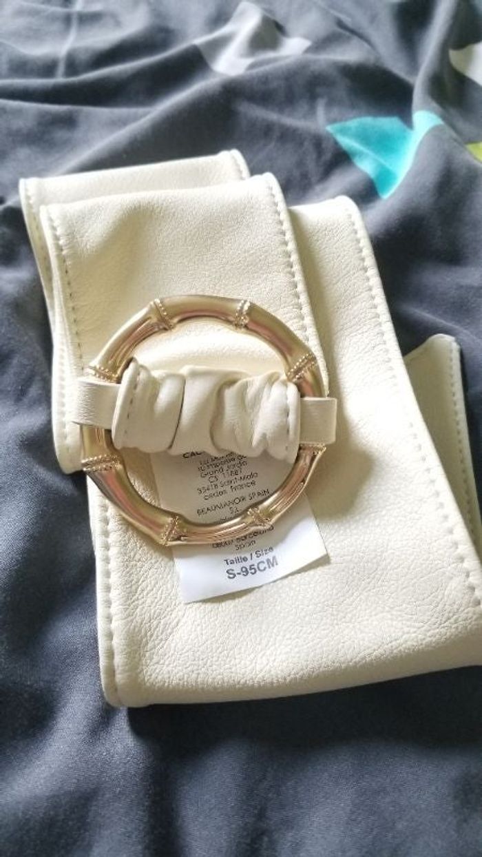 Ceinture large crème 95cm