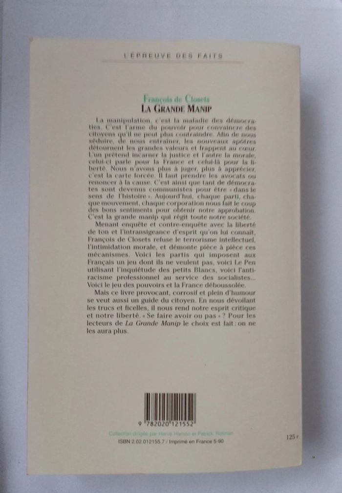 François de Closets - La grande manip - photo numéro 2