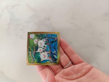 Pokemon Series 1 Sticker Original 1999 Holochrome Sticker No. R09 Mankey R 09