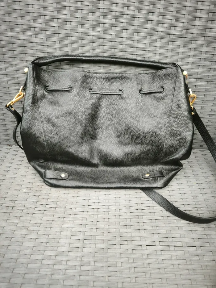 Sac à main avec bandoulière cuir noir Lk Bennett - photo numéro 5