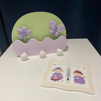 Thermomètre mural Sauthon + patère assortie