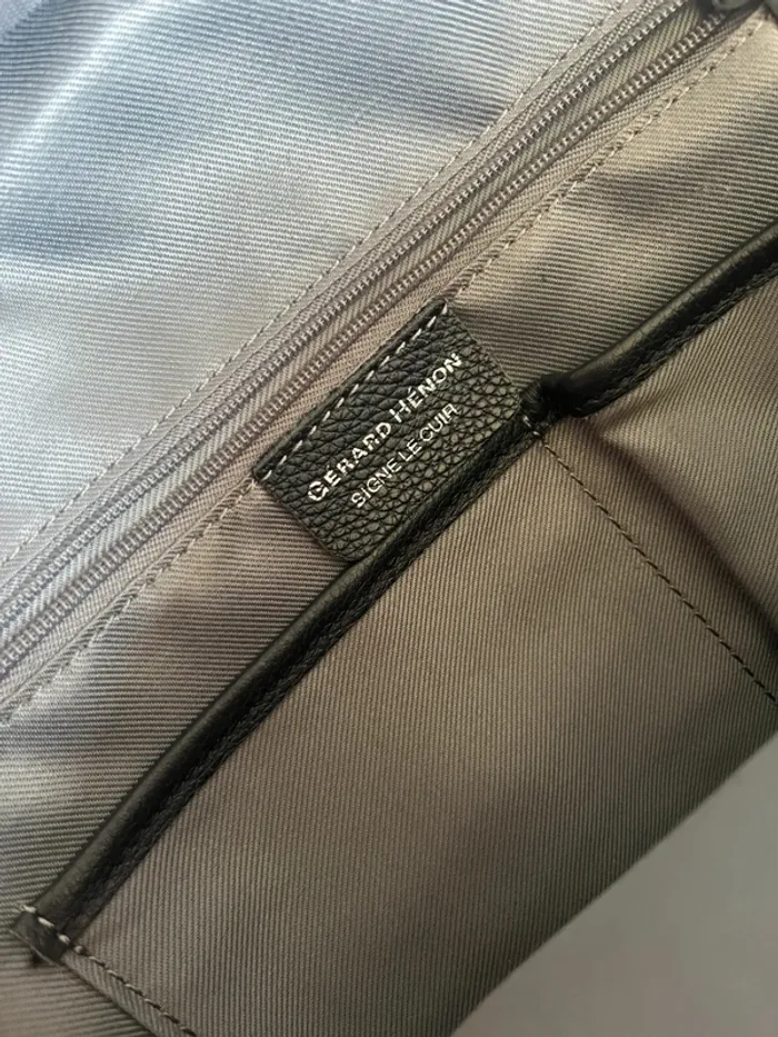 🎒 Sac à dos noir Gérard Hénon Signe le cuir – Élégance & praticité (31x35x8 cm) - photo numéro 7
