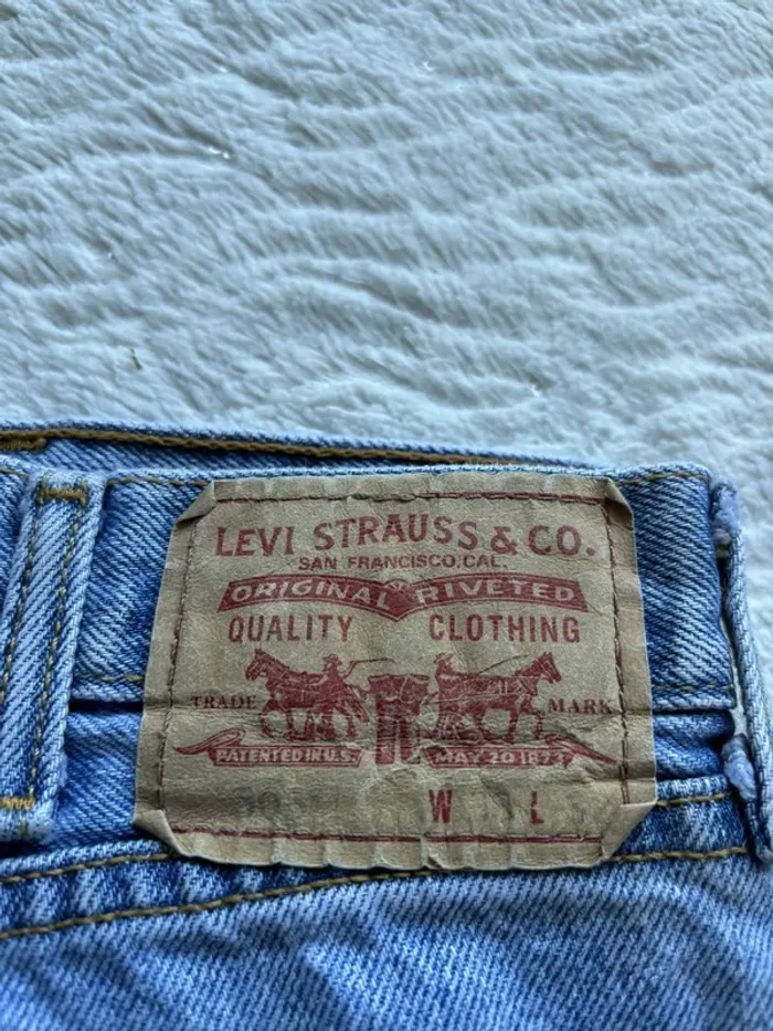 Jean Levi’s 505 Straight Fit droit Homme unisexe bleu clair taille haute 2000s Rare US W38 L32 XL48 - photo numéro 2
