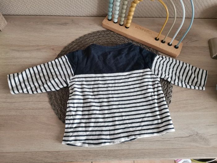 T-shirt manches longues 12 mois tape à l'œil marin - photo numéro 5
