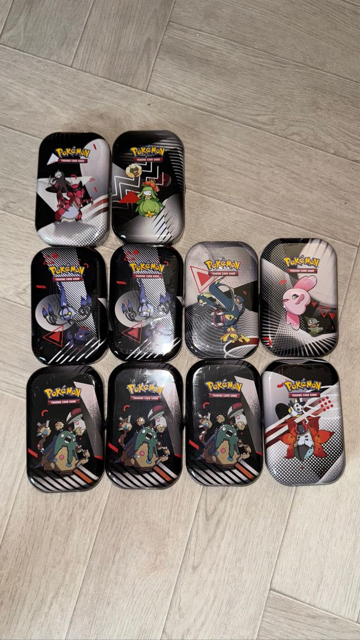 [SCELLE] Pokémon Mini tins Flamme blanche et Foudre noir ev10,5
