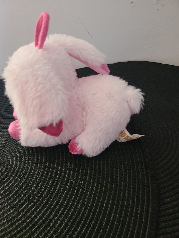 doudou lapin rose paillette rodadou - photo numéro 3