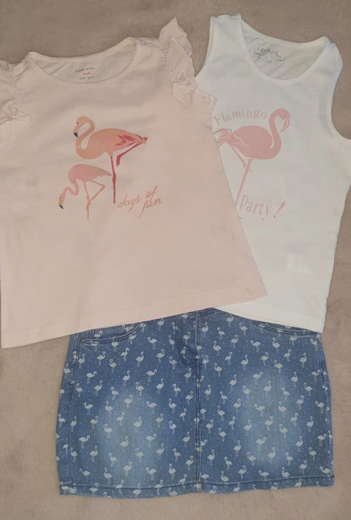 Ensemble flamant rose 8 ans - photo numéro 2