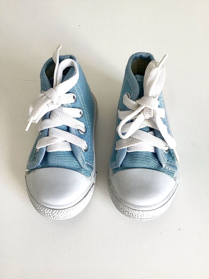 Baskets montantes en toiles bleue P 20