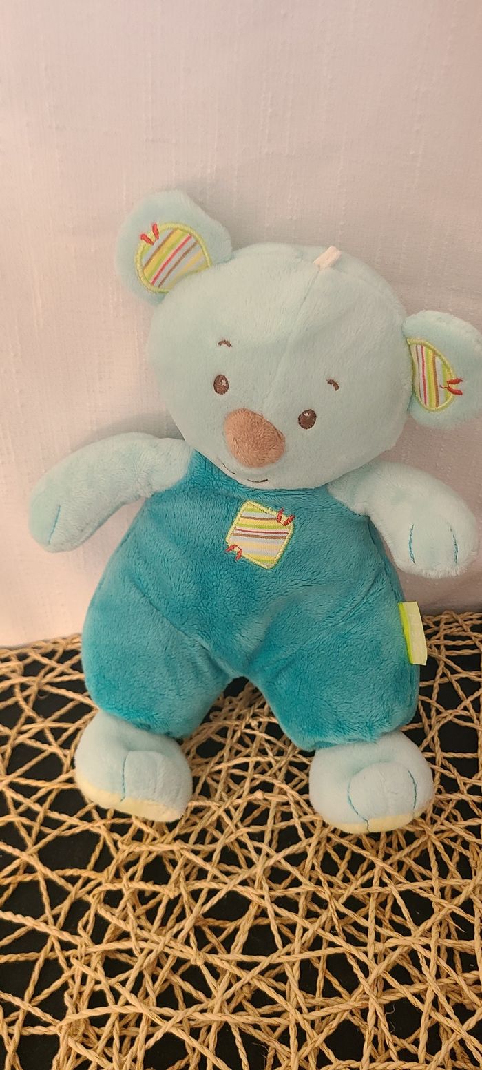Peluche doudou Koala Panda ZEN bleu Systeme U - 24 cm - photo numéro 4