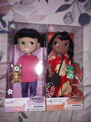 Lot de 2 Poupées boo et  lilo Disney animator neuves