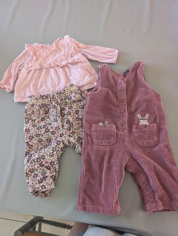 Ensemble 3 pièces bébé fille