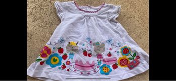 Tunique blanche imprimée oursons multicolore I love cakes