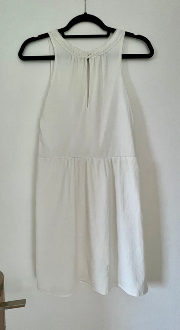 Robe d’été blanche sequins argentés taille S - photo numéro 3