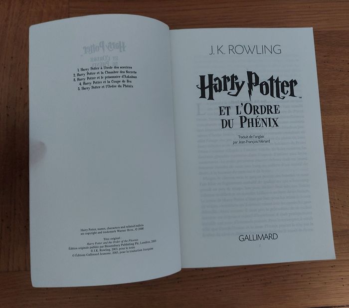 Livre Harry Potter et l'ordre du Phénix - photo numéro 4