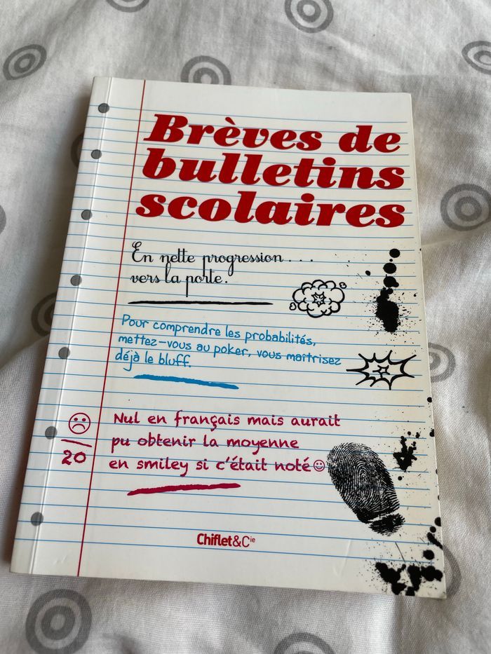 Livre brèves de bulletins scolaires