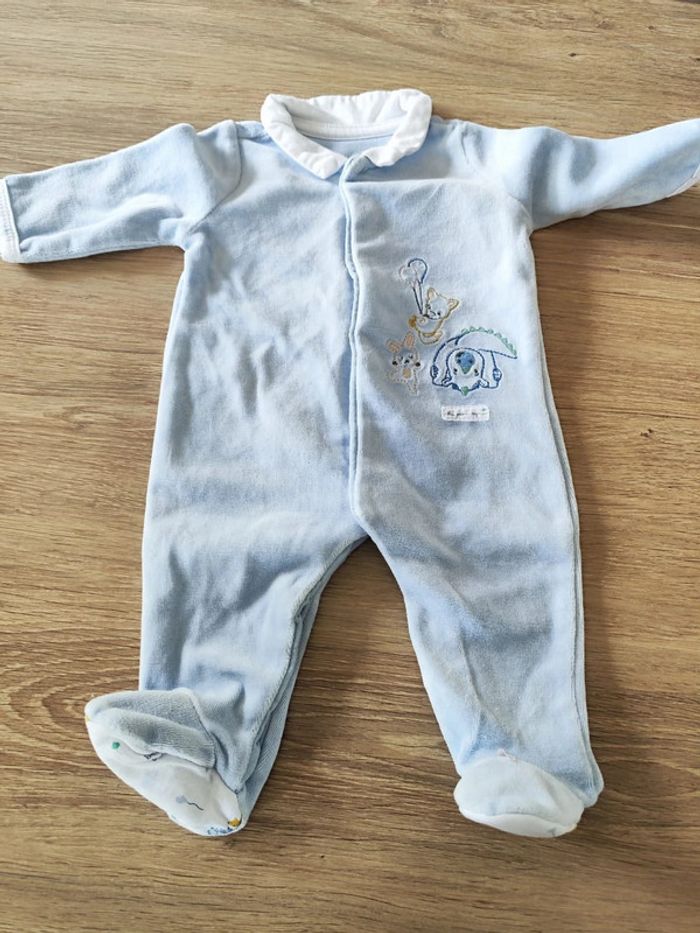 Pyjama bleu clair Mon premier Major 1 mois