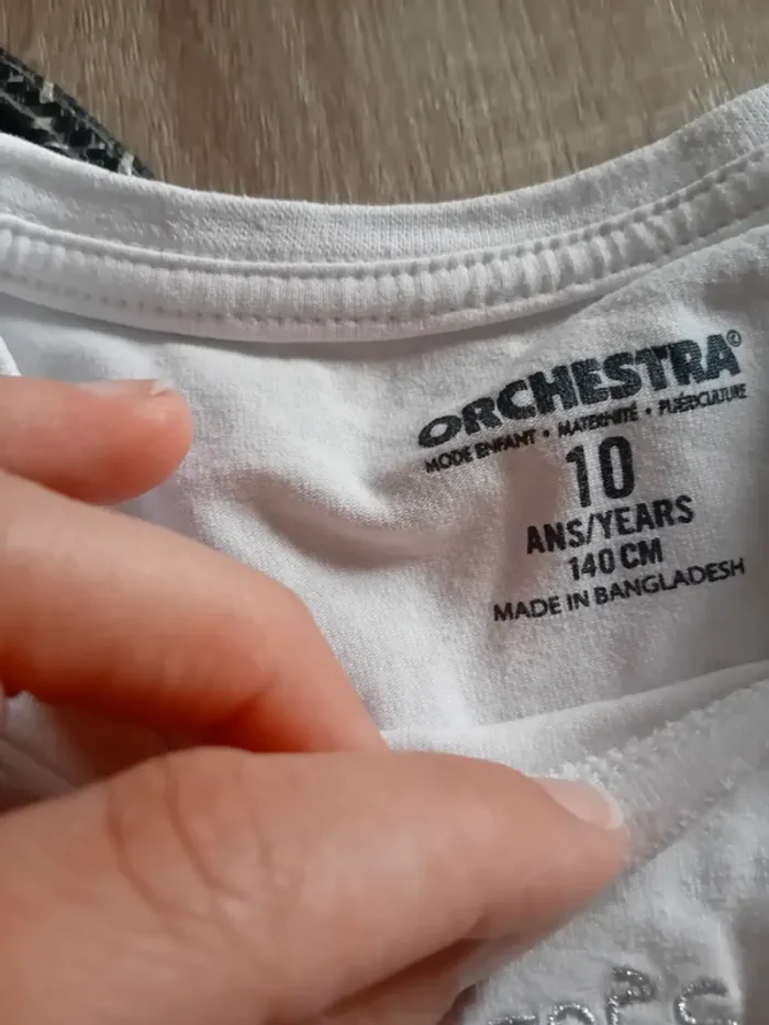 Tee-shirt grandes manches fille 10 ans - photo numéro 3
