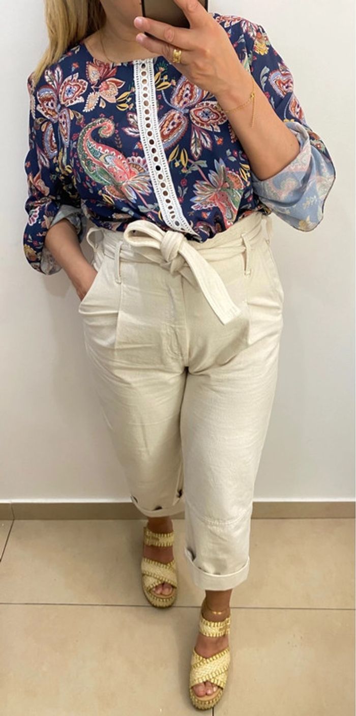 Blouse bohème imprimée Taille L - photo numéro 6
