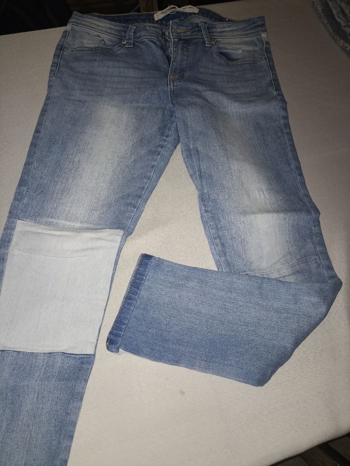 Jean Slim/Droit bleu clair