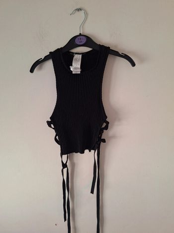Crop top lacets