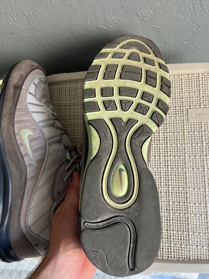 Nike Air Max 98 Vast Grey / Menthe - photo numéro 2