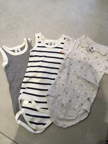 Lot de 3 body petit bateau