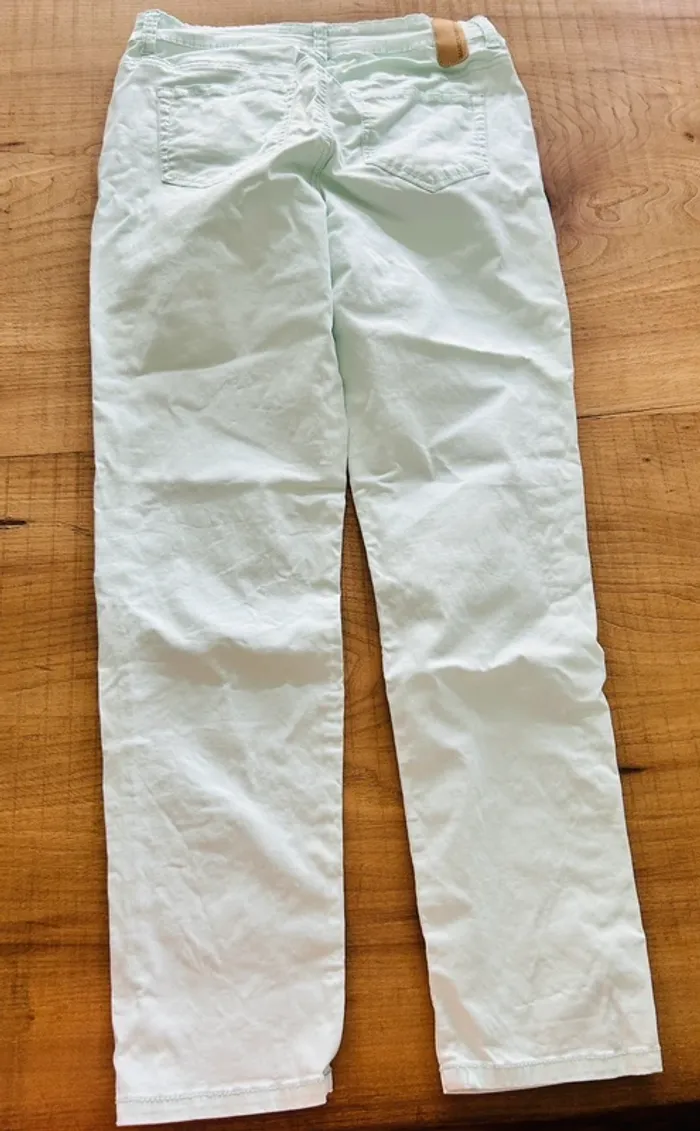 Pantalon en toile menthe - photo numéro 4
