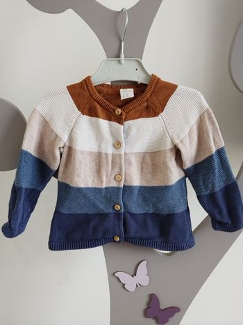 Gilet à rayures multicolores H&M taille 6 mois