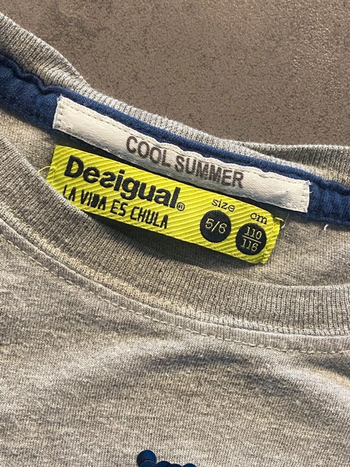 T-shirt manches longues « loup » Desigual taille 5/6 ans - photo numéro 3