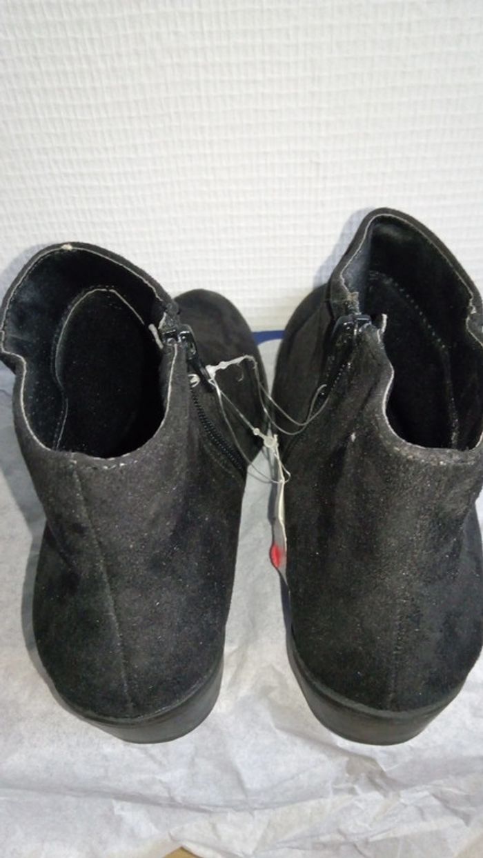 Bottine synthétique noir - photo numéro 4