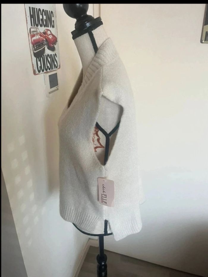 Pull sans manche col V Made in italy taille unique - photo numéro 3