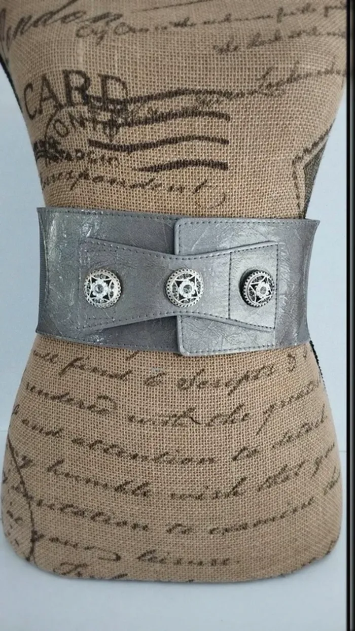 Ceinture élastique grise scratch 75 cm - photo numéro 2