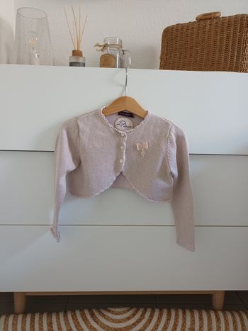 Joli gilet boléro rose pailleté Sergent Major 4 ans