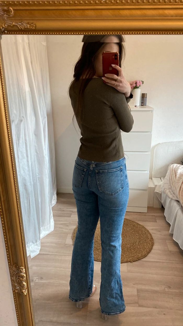 Pull fin manche 3/3 kaki - photo numéro 3