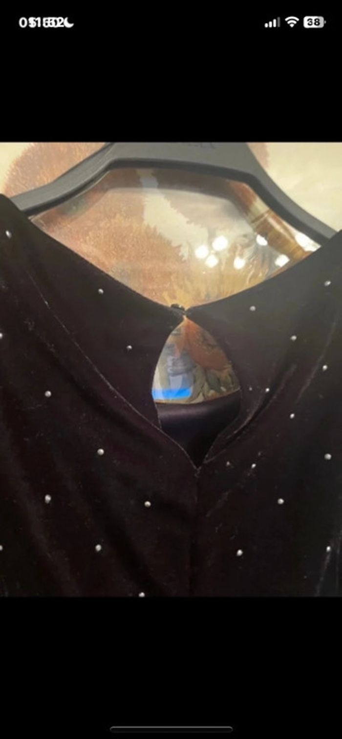 Robe crayon en velours de tailleur, Zara, taille L - photo numéro 5