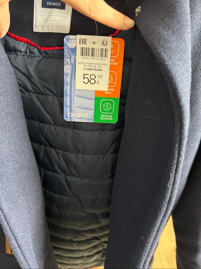 Manteau fille neuf Okaïdi taille 12 ans - photo numéro 3