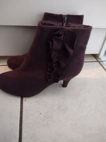 Bottines velours marron Bleu bonheur