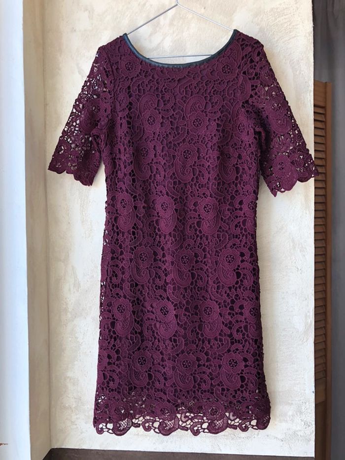 Robe dentelle bordeaux La Redoute 38