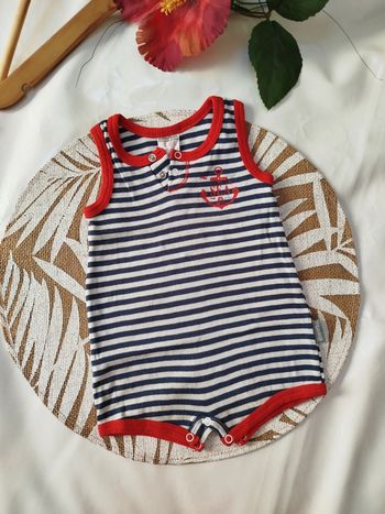 Barboteuse garçon marin marinière