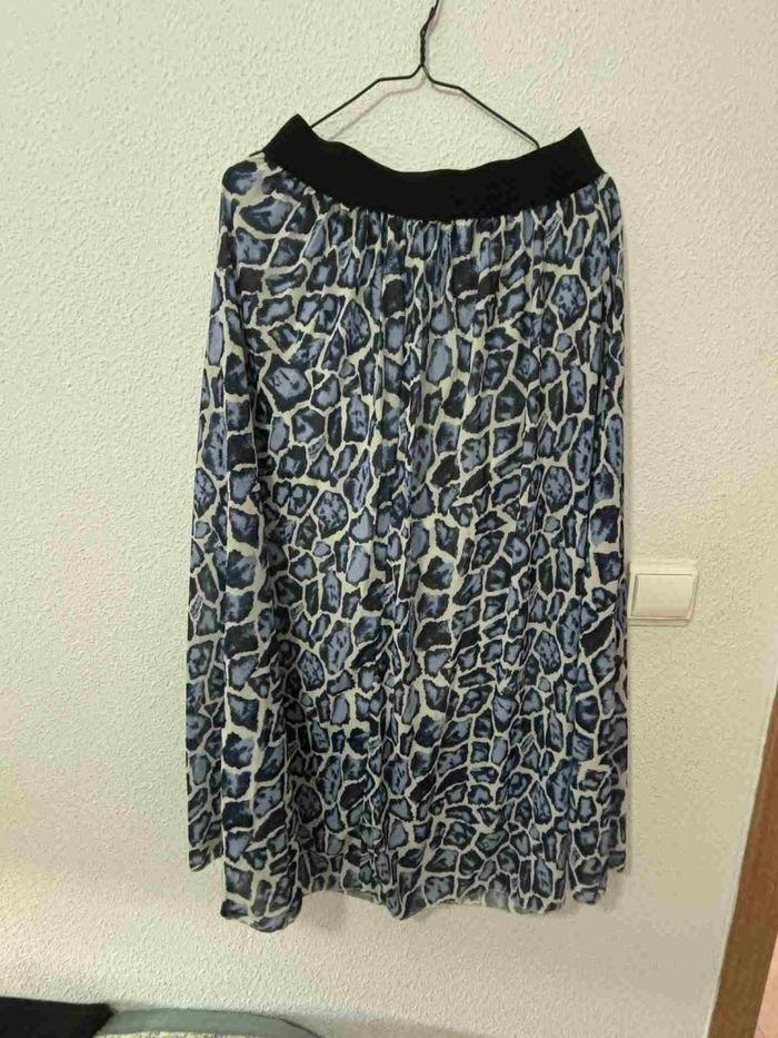 Jupe leopard bleu et noir taillle unique