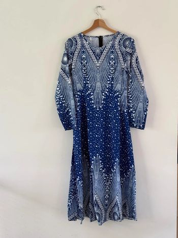 Robe longue bleu et blanc - Taille L