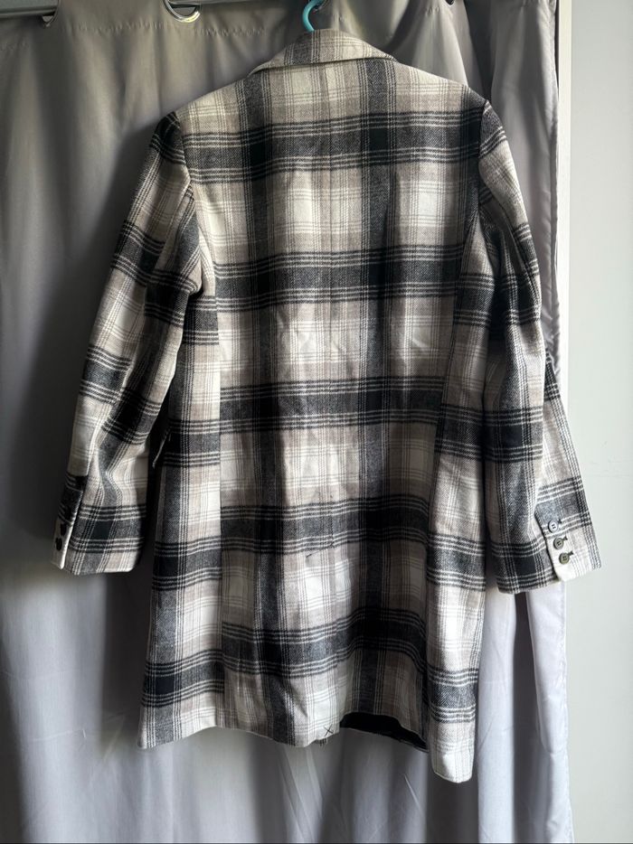 Manteau à carreaux noir/blanc/gris Primark - Taille L - Neuf jamais porté - photo numéro 3