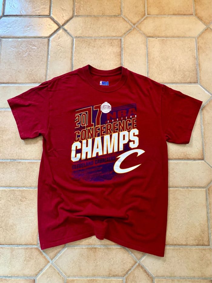 Tee shirt printed unisexe Cleveland cavaliers NBA champion conférence 2017